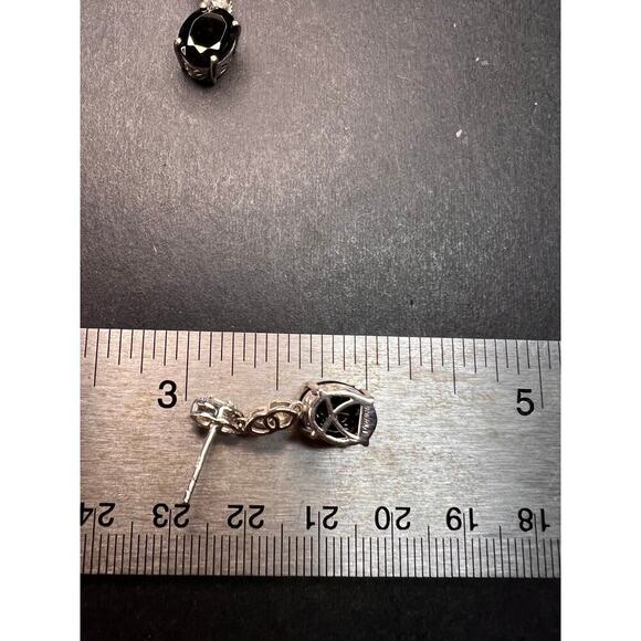 Elite Shungite gemstone sterling silver earrings - Picture 9 of 13